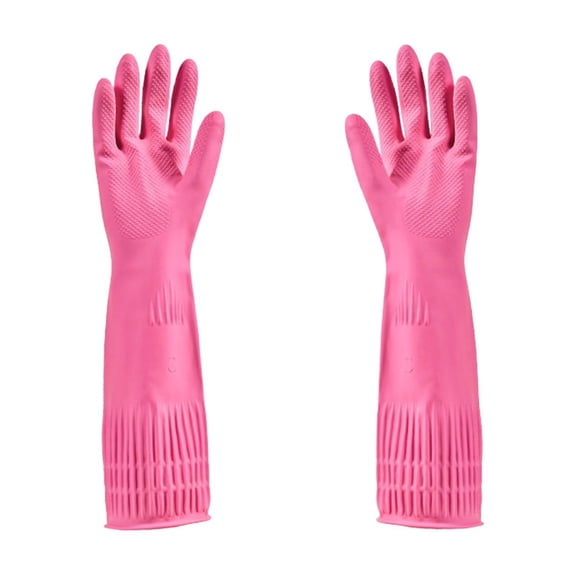 Rubber Dishwashing Gloves, Reusable Cleaning Dish Gloves for Kitchen, Long Cuff for Washing Dishes