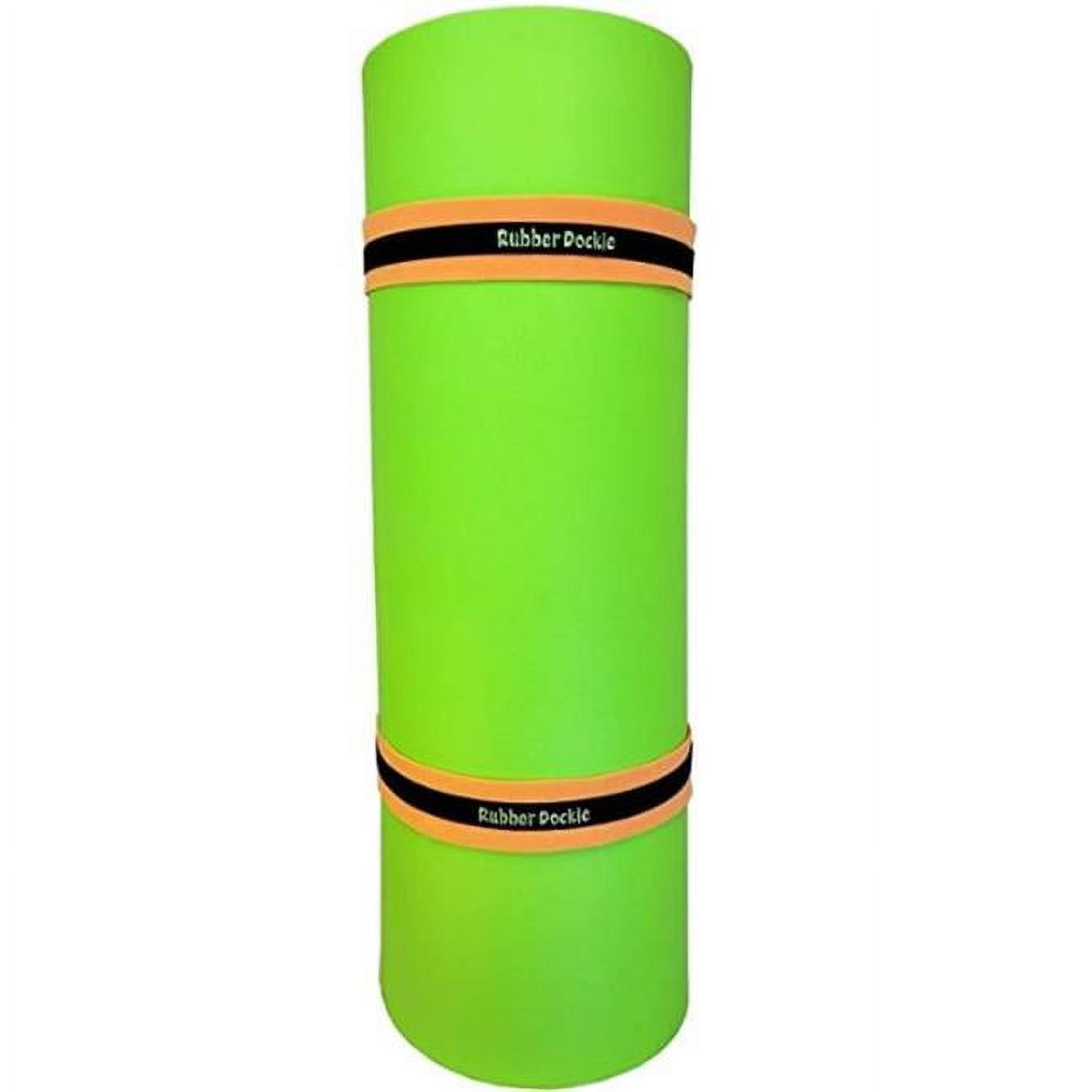 Rubber Dockie 18x6 ft Premium Foam Floating Water Mat Pad (Green & Orange)  