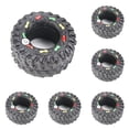 thumbnail image 1 of Rubber Dog Tire with Rope, Heavy Duty Chew Toys for Aggressive Chewers, Interactive Tug and Fetch Toy, Tug-of-war Interactive Slow Feeder Enrichment for Medium and Large Dogs, 6 pack, 1 of 4