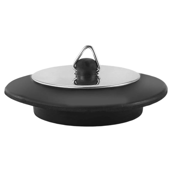 Rubber Drain Plug for Sink Kitchen Bathroom Universal Fit Heat Resistant No Chain Tool Free Installation, 3X1X1In (2Pcs) Black1