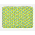 thumbnail image 1 of Rubber Duck Bath Mat, Rubber Ducks on Water Inspired Backdrop Bubbles Funny Cute Pattern, Non-Slip Plush Mat Bathroom Kitchen Laundry Room Decor, 29.5 X 17.5 Inches, Turquoise Yellow Orange, Ambesonne, 1 of 2