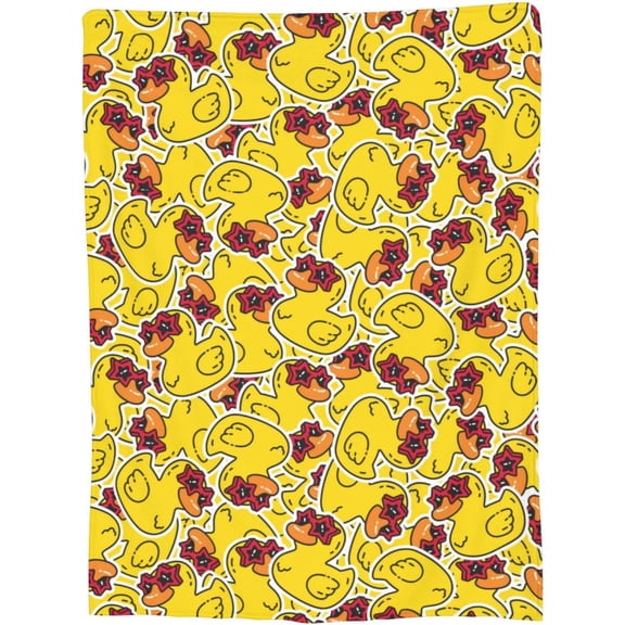 Rubber Duck Blanket Gifts for Kids Adults Soft Warm Lightweight Cozy Cute Animal Cartoon Duck Throw Blankets for Couch Bedroom Sofa Living Room Decor 50x60in