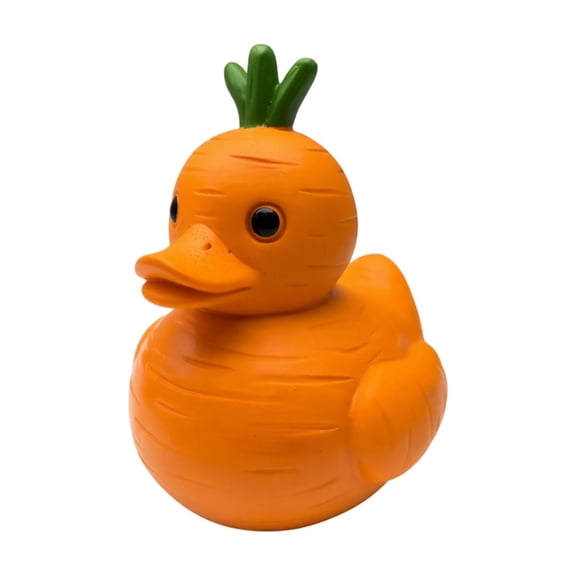 Rubber Duck Carrot Shaped Novelty Duck 1 Pack Easter Spring Decor for Student Basket Stuffers Bathroom Display