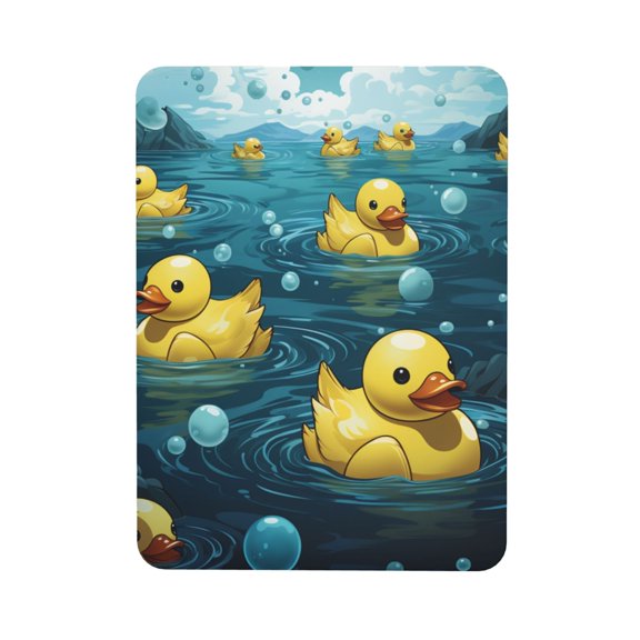 Rubber Duck Cool Yellow Ducks Rectangular Refrigerator Magnet, Soft Magnetic Fridge Magnet for Home, Office, Locker Decor