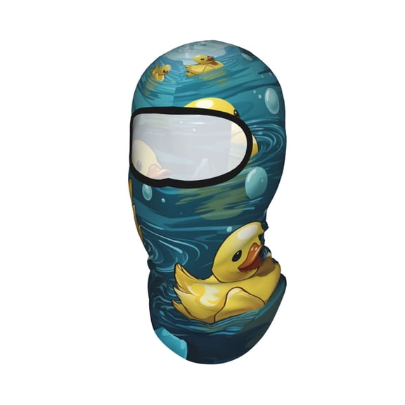 Rubber Duck Cool Yellow Ducks Unisex Balaclava Ski Mask Full Face Cover for Cold Weather & UV Protection, Breathable Cooling Helmet Liner