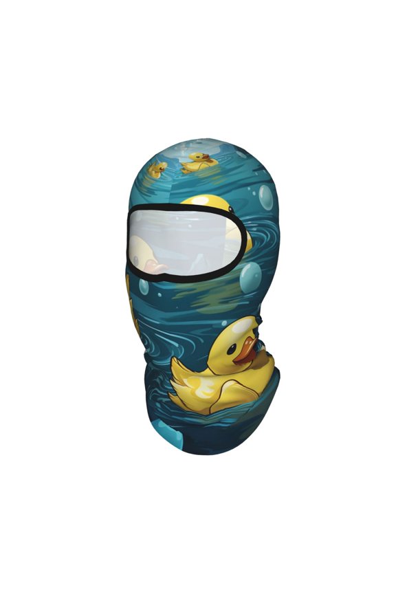 Rubber Duck Cool Yellow Ducks Unisex Balaclava Ski Mask Full Face Cover for Cold Weather & UV Protection, Breathable Cooling Helmet Liner