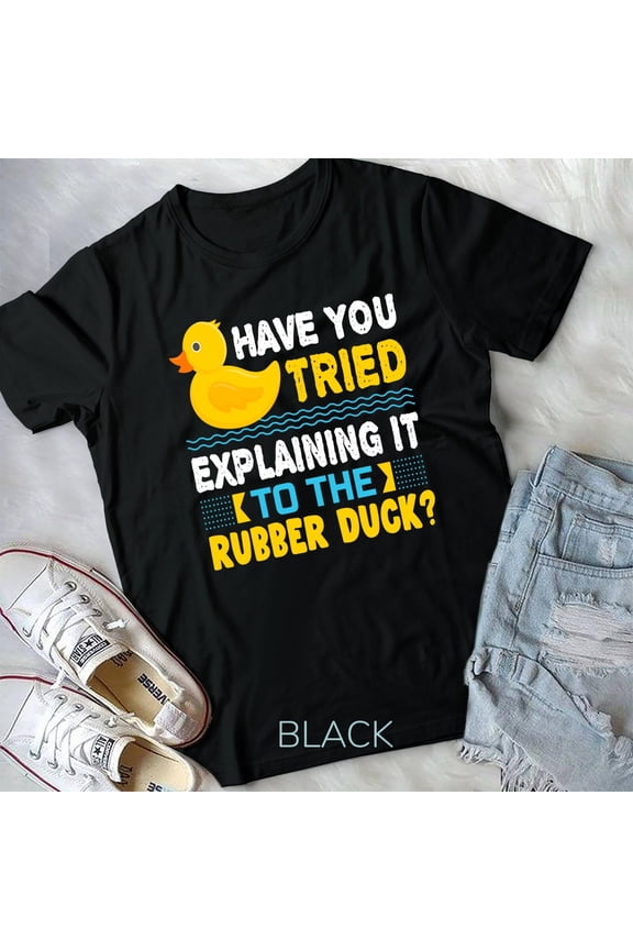 Rubber Duck Debugging Programmer Funny Programming Gift Unisex T-shirt