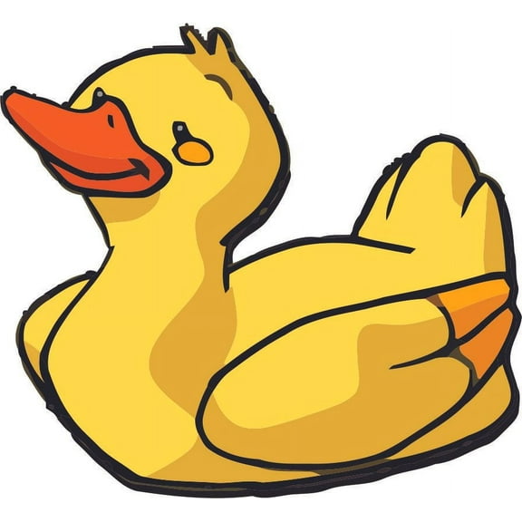 Rubber Duck Ducks Swimming Wall Decals for Bedroom or Bathroom Bath Time Baths Animal Animals Children's Vinyls Design Kids Kid Vinyl Art Decor Decal Walls Sticker Rooms Size (12x20 inch)