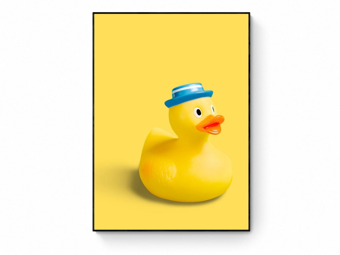 Rubber Duck Pop Art Bathroom Wall Art Fun Decor, Unframed Paper Print ...