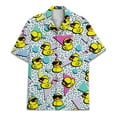 thumbnail image 1 of Rubber Duck Shape Hawaiian Shirt For Men Duckies Retro Bowling Shirt Mens Hawaiian Shirts Short Sleeve Button Down Shirt Men TO1, 1 of 7