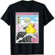 Rubber Duck Surfing Kanagawa Wave Kawaii Vaporwave Duck T-Shirt