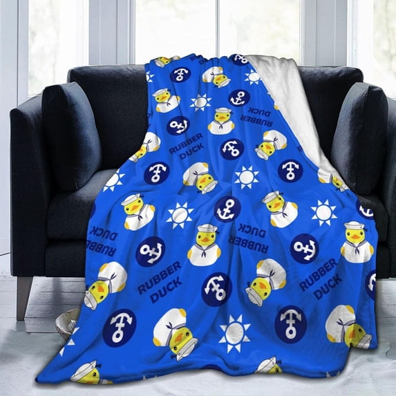 Rubber Duck Throw Blanket Soft Fleece Blanket Men Women Gift for Kids Boys Girls for Party Couch Sofa Bed Deco Blankets 50x40