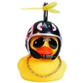 thumbnail image 1 of Rubber Duck Toy Car Ornaments Yellow Duck Car Dashboard Decorations Cool Glasses Duck with Propeller Helmet, 1 of 8