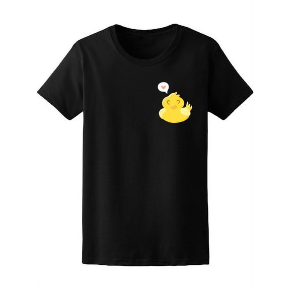 Rubber Duck With Heart Duck Day T-Shirt Women -Image by Shutterstock, Female x-Large