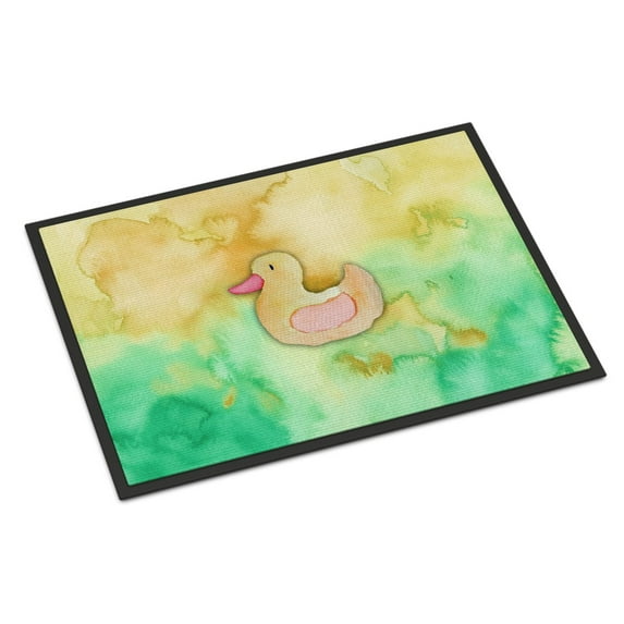 Rubber Duckie Watercolor Doormat 18x27