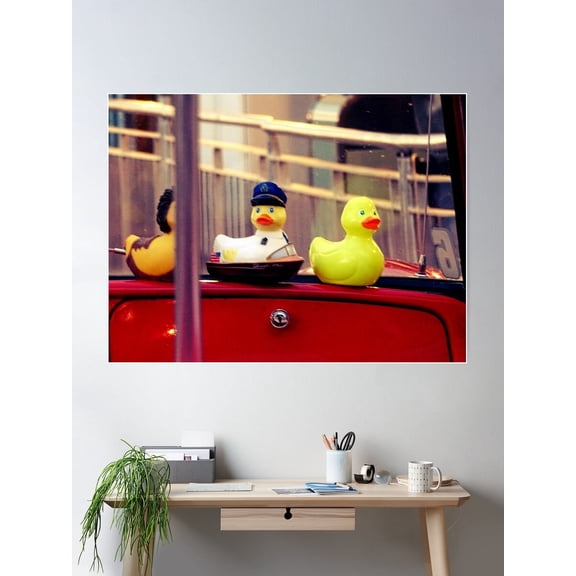 Rubber Ducks, Bathroom Decor Poster Wall Art, Modern Wall Decor For Living Room Bedroom, 12x18 UNFRAMED