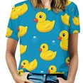 thumbnail image 1 of Rubber Ducks Bubble T Shirts Basic T-Shirt Short Sleeve Ladies Tee Shirt Summer Graphic Clothing, 1 of 6