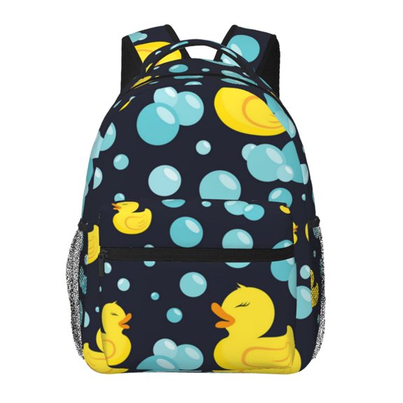 Rubber Ducks In Soap Bubbles Laptop Backpack Travel Rucksack for Teens Adults, Fits 15-inch Notebook