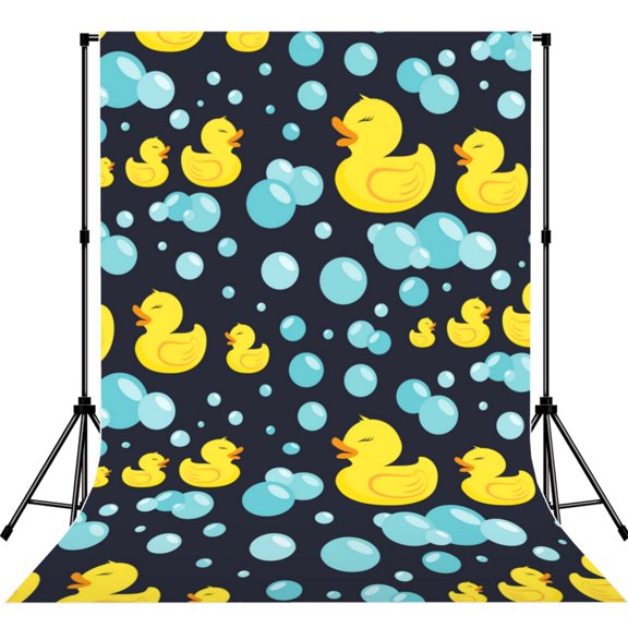 Rubber Ducks In Soap Bubbles Photography Backdrop 5x7Ft Background for Photo Studio Video Recording Birthday Party Wedding Home Decor
