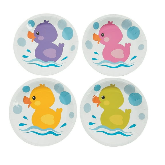 Rubber Ducky Dessert Plates (8Pc) - Party Supplies - 8 Pieces
