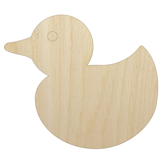 Rubber Ducky Wood Shape Unfinished Piece Cutout Craft DIY Projects - 4.70 Inch Size - 1/4 Inch Thick