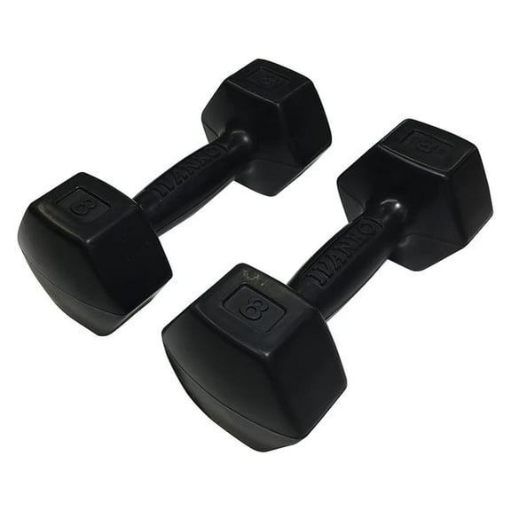 Rubber Dumbbells, 8 lbs (PAIR)