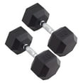 Rubber Encased Hex Dumbbell Weight, Pair Dumbbells for Exercises