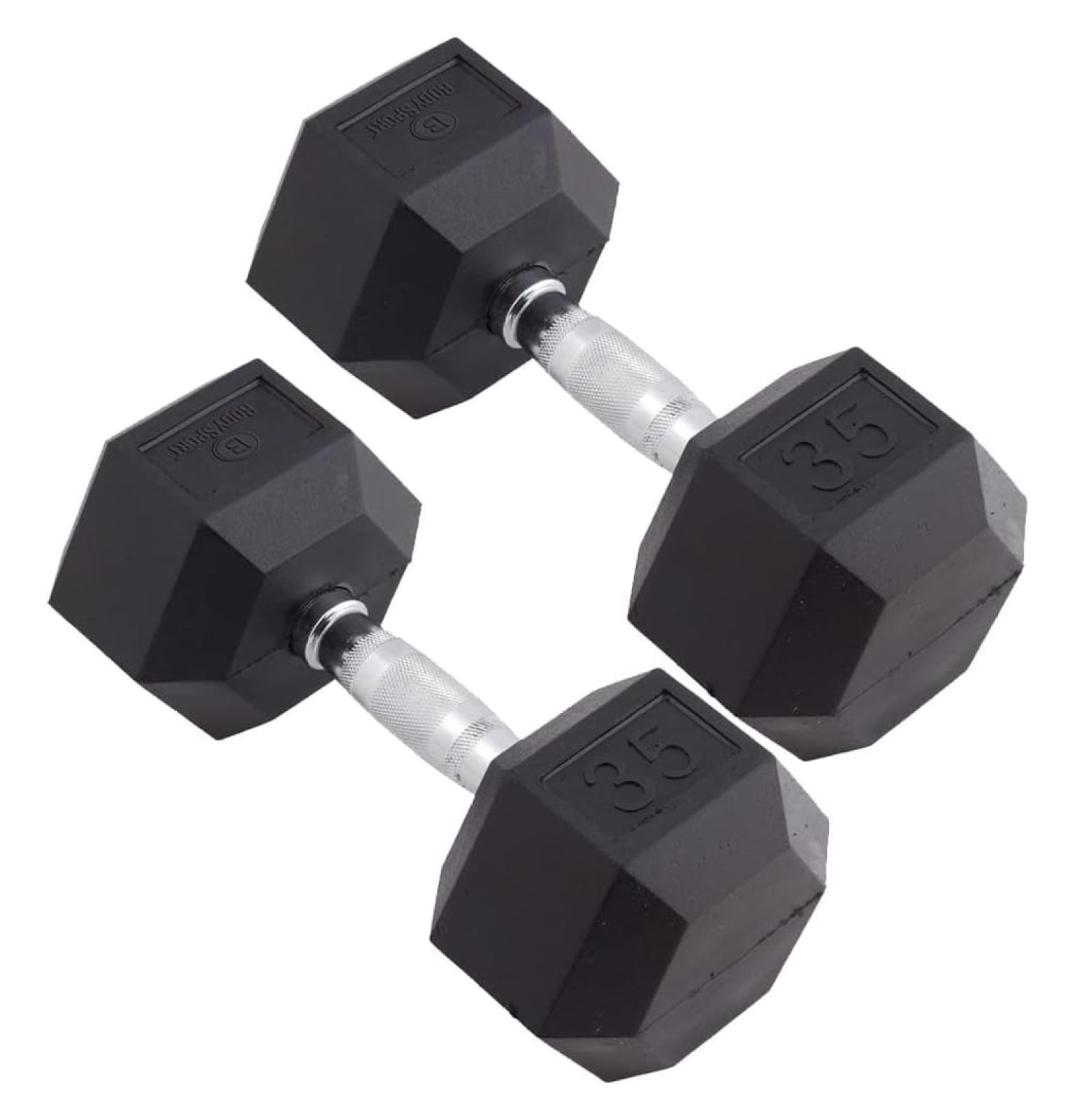 Rubber Encased Hex Dumbbell Weight, Pair Dumbbells for Exercises