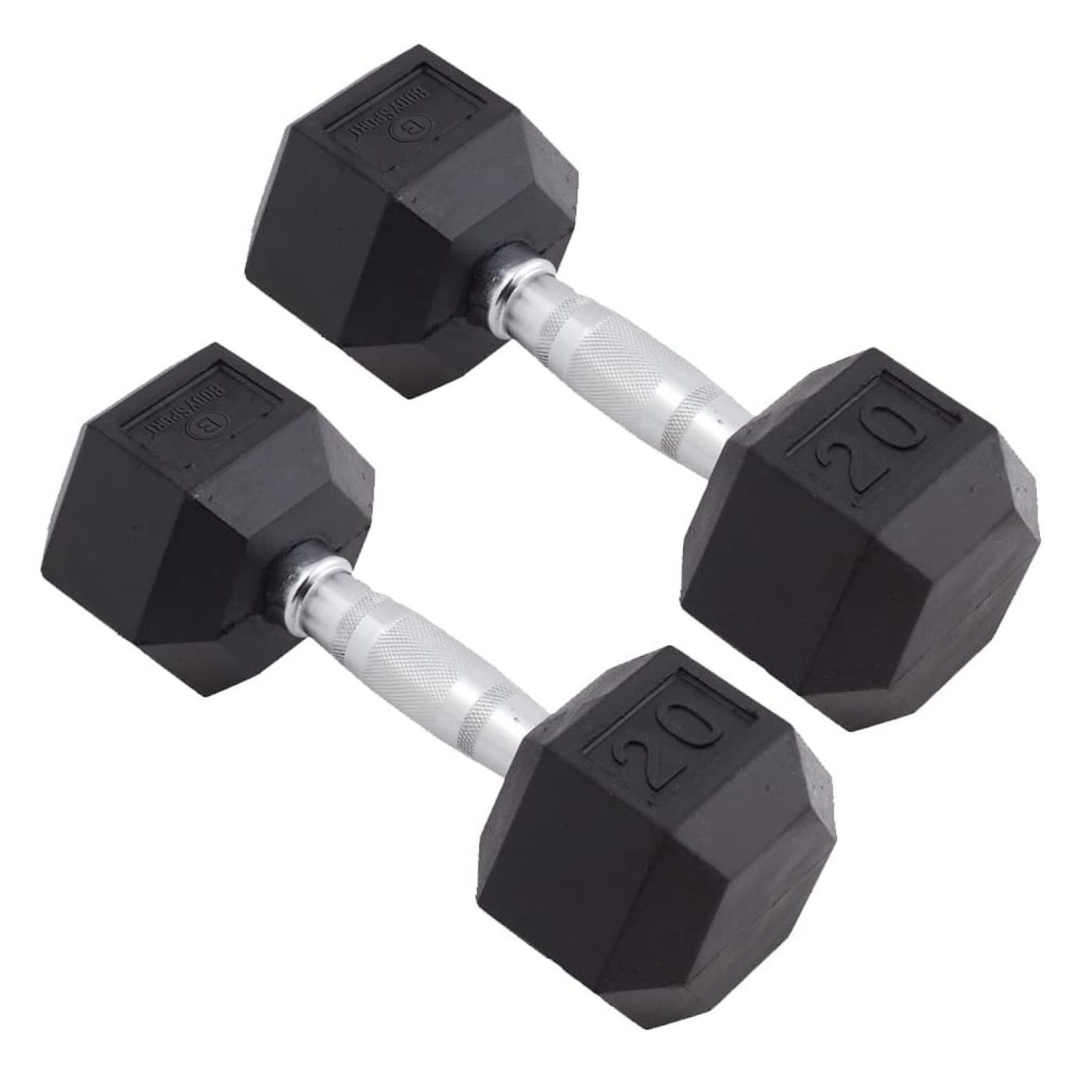 Rubber Encased Hex Dumbbell Weight, Pair Dumbbells for Exercises