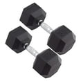 Rubber Encased Hex Dumbbell Weight, Pair Dumbbells for Exercises