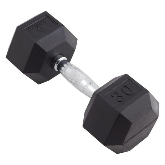 Rubber Encased Hex Dumbbell Weight, Single Dumbbells for Exercises Strength Training Equipment Home Gym Accessories Weight Training 30 lbs
