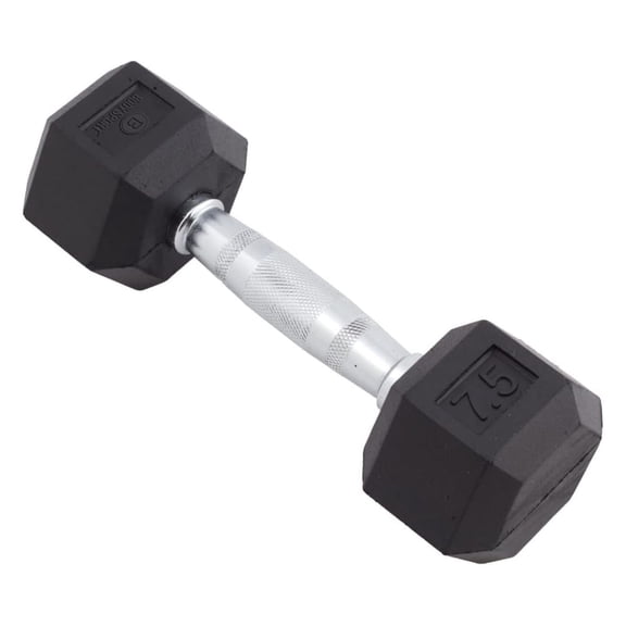 Rubber Encased Hex Dumbbell Weight, Single – Dumbbells for Exercises – Strength Training Equipment – Home Gym Accessories – Weight Training