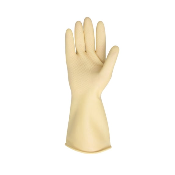 Rubber Extra Long Dishwashing Gloves, Heavy Duty Waterproof Household Cleaning Gloves for Kitchen Bathroom, Non-Slip Textured Fingers