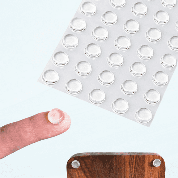 Rubber Feet 100Pcs Silocone Pads Clear Frame Spacers Picture Bumpers Cabinet Door Protectors Self Adhesive Rubber Feet for Cutting Board (Cylindrical, 10x4mm)