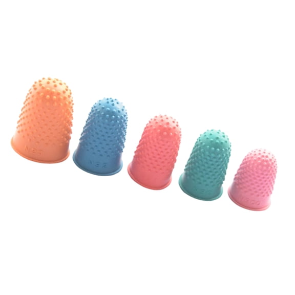 Rubber Finger Sleeves, Sturdy Heatproof Protectors for Document Sorting & Money Counting, Mixed Colors