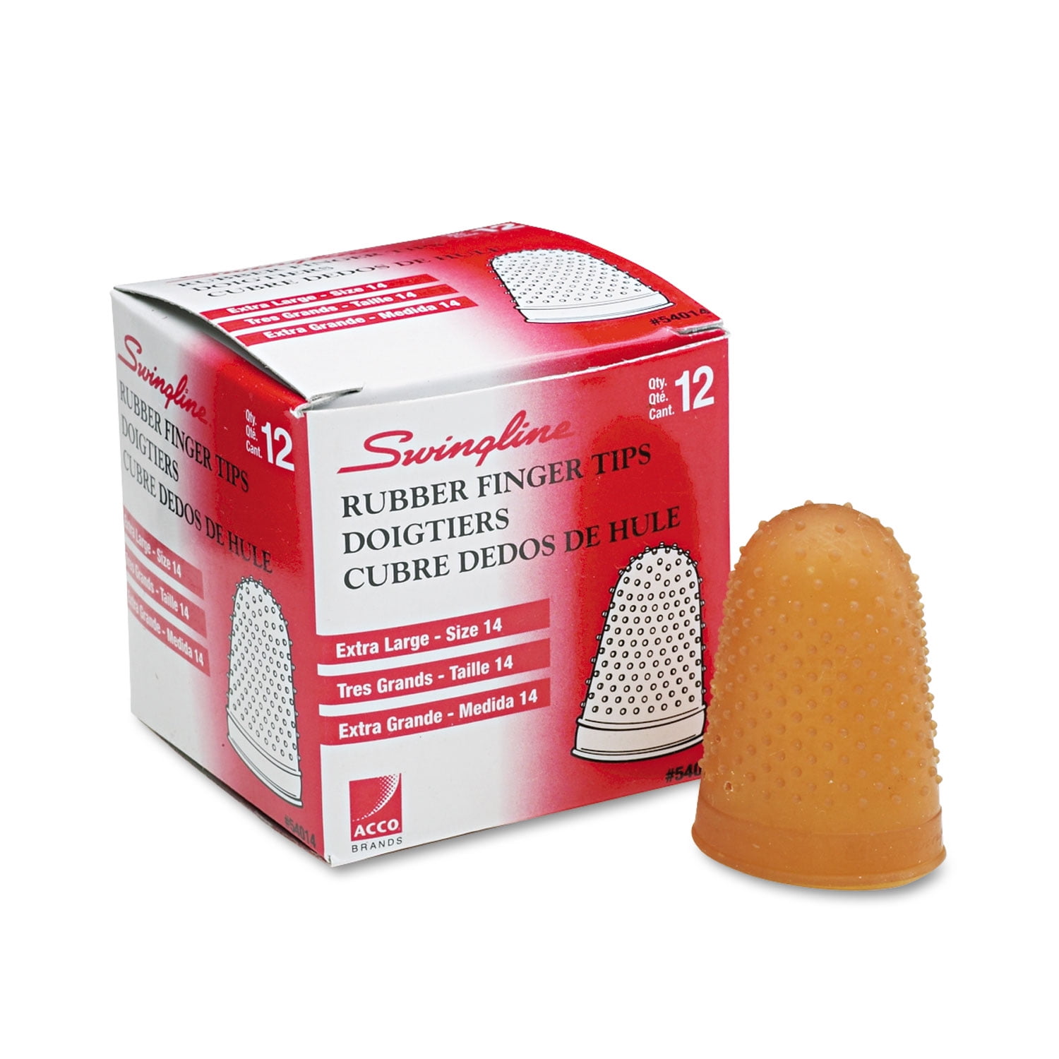Rubber Finger Tips, 14 (X-Large), Amber, Dozen Rubber Finger Tips, 14 (X-Large), Amber, Dozen