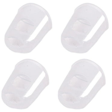 Rubber Finger Tips, 4 Pack Silicone Thumb Fingertip Protector Covers Pads Thimble for Guitar Playing Office Counting Sewing