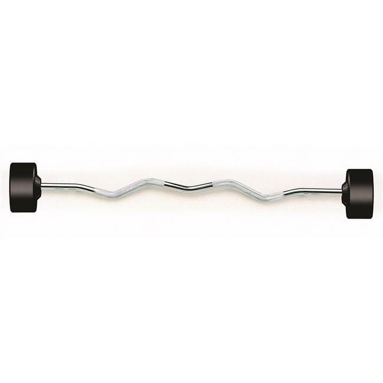 Rubber Fixed Pro  Curl Barbell - 30 lbs