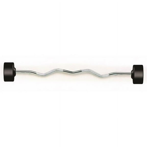 Rubber Fixed Pro  Curl Barbell - 30 lbs
