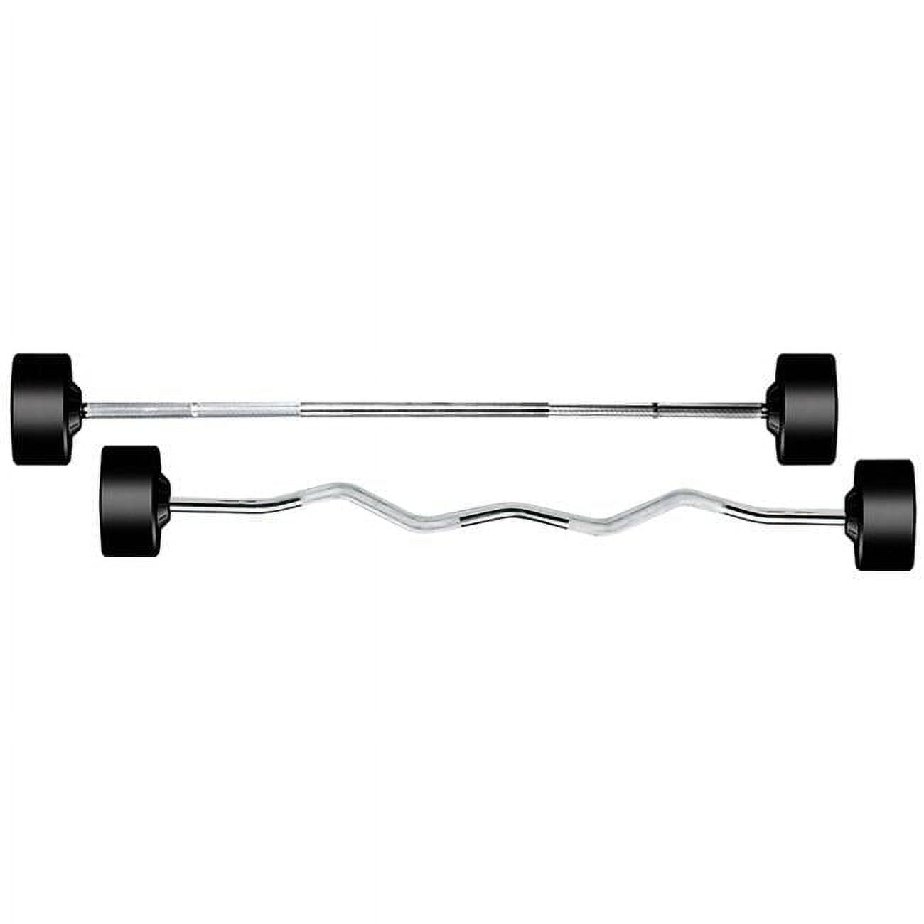 Rubber Fixed Pro Straight Barbell - 70 lbs