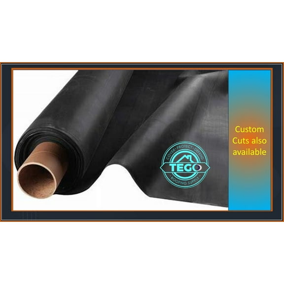 Rubber Flat Roofing 10' X 13' 45 Mil Black EPDM - Tego Roofing Supply