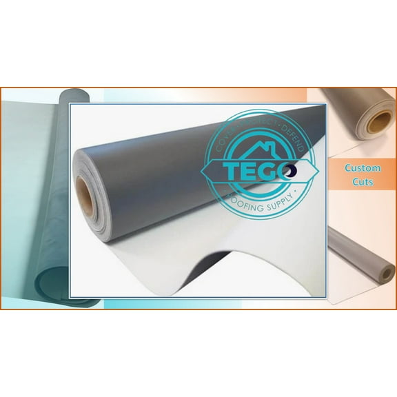 Rubber Flat Roofing 10' X 25' 60 Mil White EPDM - Tego Roofing Supply