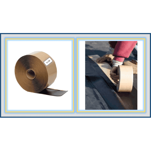Rubber Flat Roofing Black SEAM TAPE 3"x50' - Tego Roofing Supply