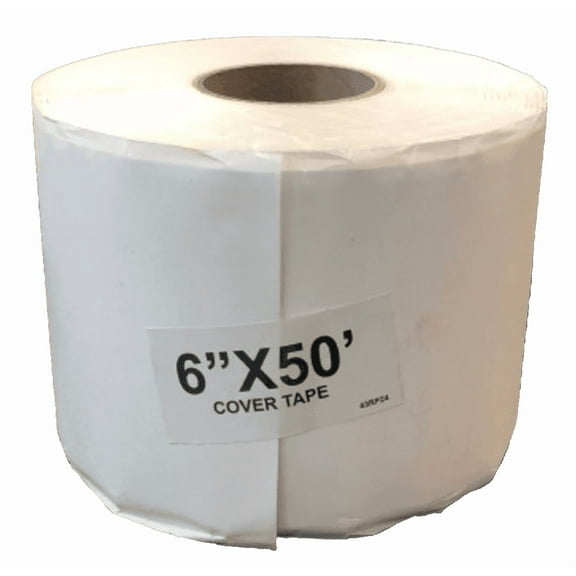Rubber Flat Roofing WHITE COVER TAPE 6"x50' (One roll) - Tego Roofing Supply