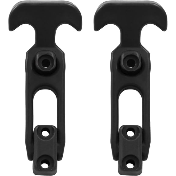 Rubber Flexible T-Handle Draw Latches Toolbox Cooler Latch for Tool Box, Cooler, Golf Cart or Engineering Machine Hood(2 Pcs,Black)