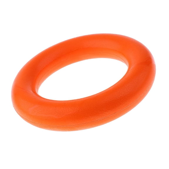 Rubber Floating Water Buoy Ring - 6.7 Inch Orange Buoyant Lifesaving Throw Line Float for Swimming Pool, Boating, and Rafting