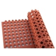 thumbnail image 1 of Winco RBMI-33R Rubber Interlocking Floor Mat, 3 x 3 ft. - Red, 1 of 1