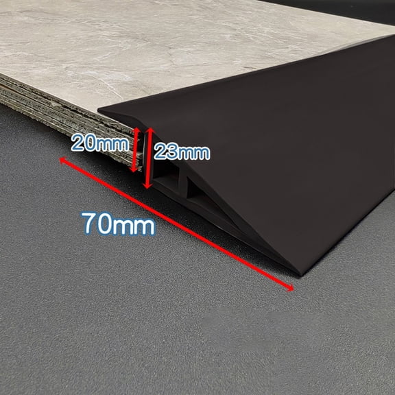 Rubber Floor Ramps 1 Meter Long Prevent Tripping Hazards Easy Installation Black