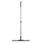 Rubber Floor Squeegee for Concrete Floor, Tile Floor, 180 Adjustable Head Heavy Duty Garage Shower Floor Squeegee Broom for Removing Water, Commercial Scrubber Mop with Long Handle