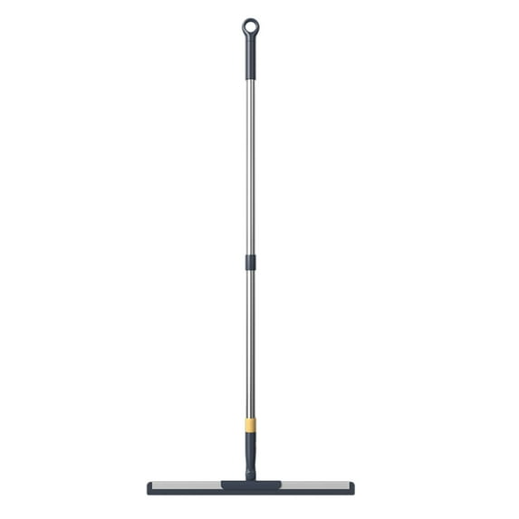 Rubber Floor Squeegee for Concrete Floor, Tile Floor, 180°Adjustable Head Heavy Duty Garage Shower Floor Squeegee Broom for Removing Water, Commercial Scrubber Mop with Long Handle